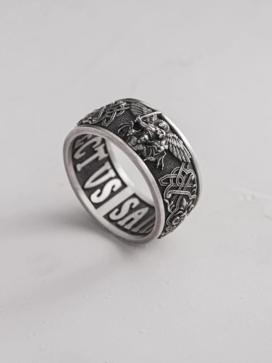 Foto van product REYTEL Ring 'SAINT MICHAEL' zilver