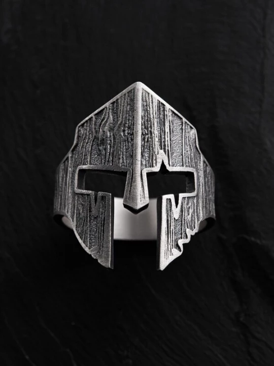Foto van product REYTEL Ring 'SPARTAN WARRIOR'S HELMET' zilver