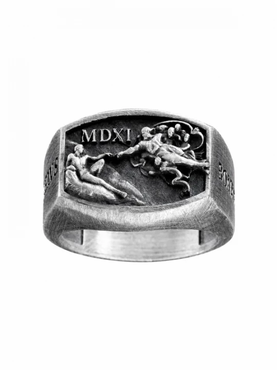 Foto van product REYTEL Ring 'THE CREATION OF ADAM - MICHELANDELO' zilver