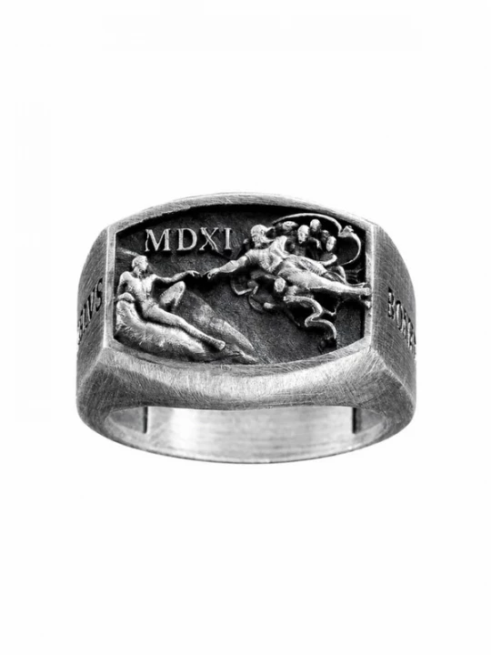 Foto van product REYTEL Ring 'THE CREATION OF ADAM - MICHELANDELO' zilver