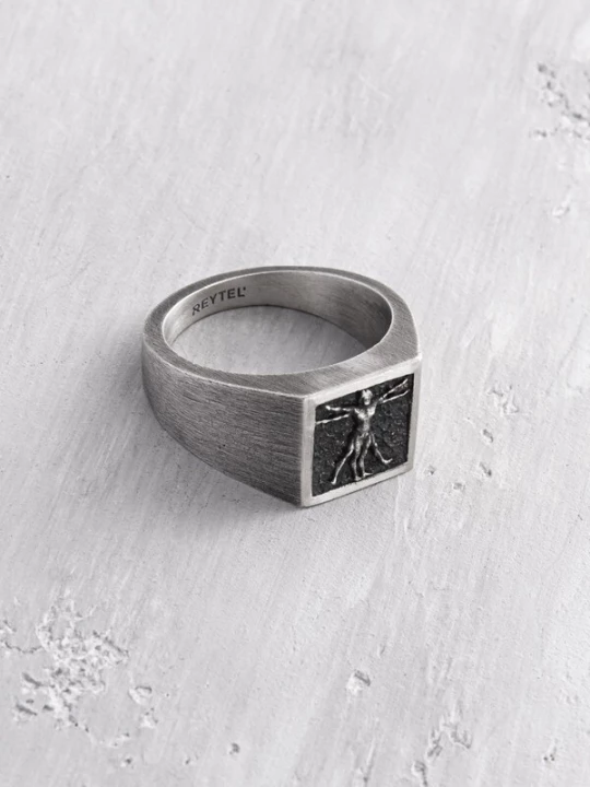 Foto van product REYTEL Ring 'VITRUVIAN MAN' zilver