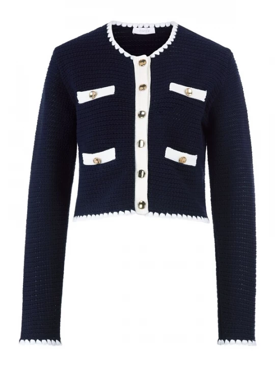 Foto van product Rich & Royal Gebreid vest blauw / donkerblauw