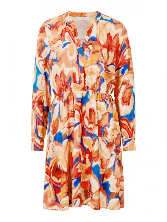 Foto van product Rich & Royal Jurk blauw / oranje / rood