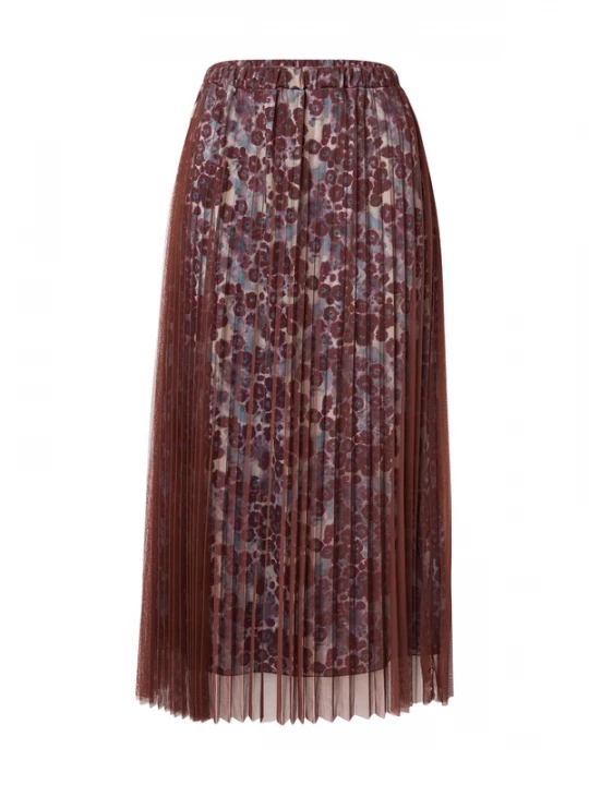 Foto van product Rich & Royal Rok ecru / lichtblauw / chocoladebruin