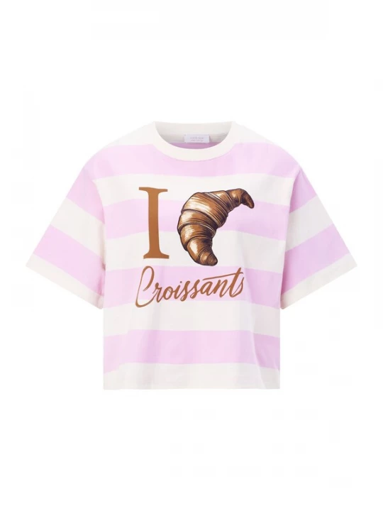 Foto van product Rich & Royal Shirt chocoladebruin / rosé / wit