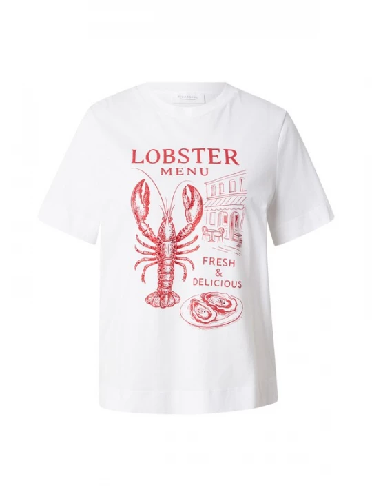 Foto van product Rich & Royal Shirt 'Lobster' kersrood / wit