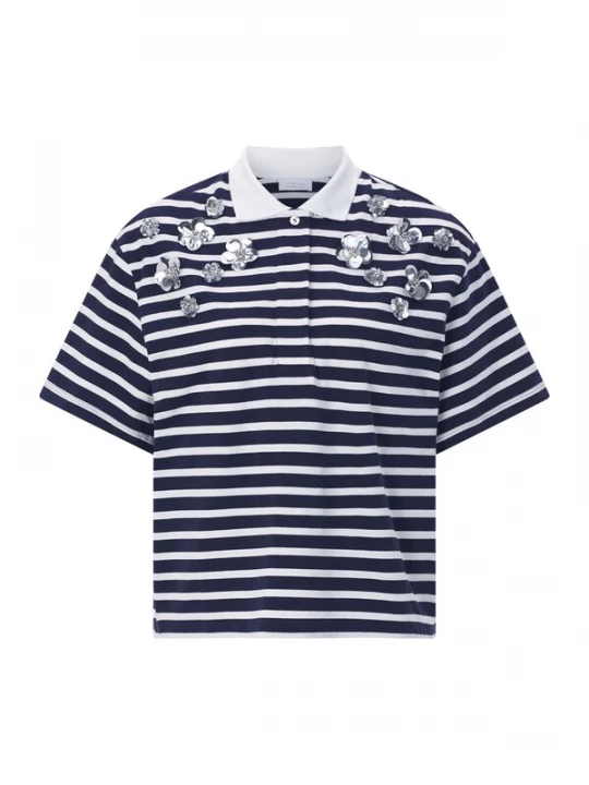 Foto van product Rich & Royal Shirt navy / zilver / wit