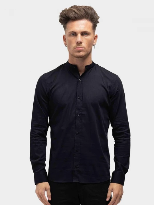 Foto van product Richesse Shirt 'MAO BLACK LONG' zwart