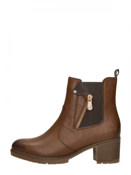 Foto van product Rieker Boots 'Enkellaarsjes Hak' cognac