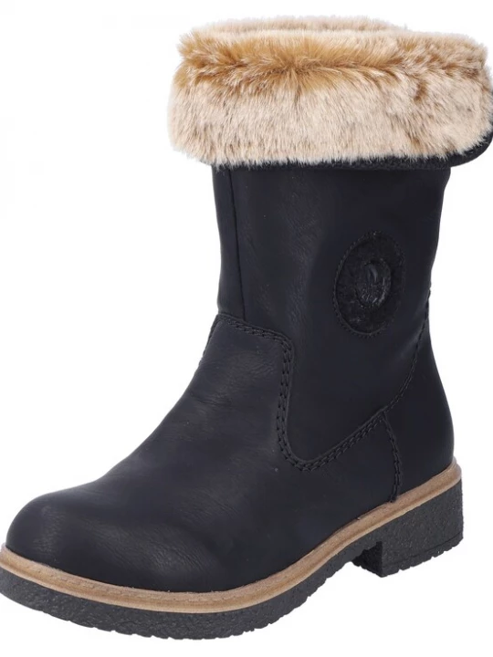 Foto van product Rieker Enkellaarsjes beige / zwart