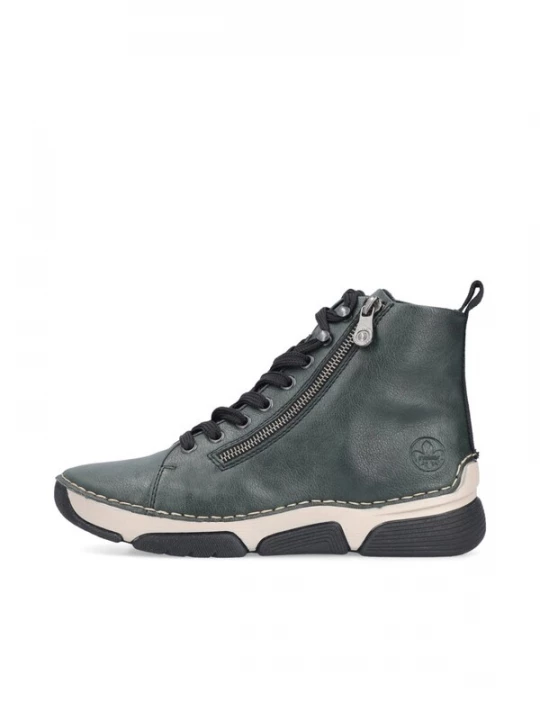 Foto van product Rieker Sneakers hoog 'Hohe Sneaker mit Schnürung' groen