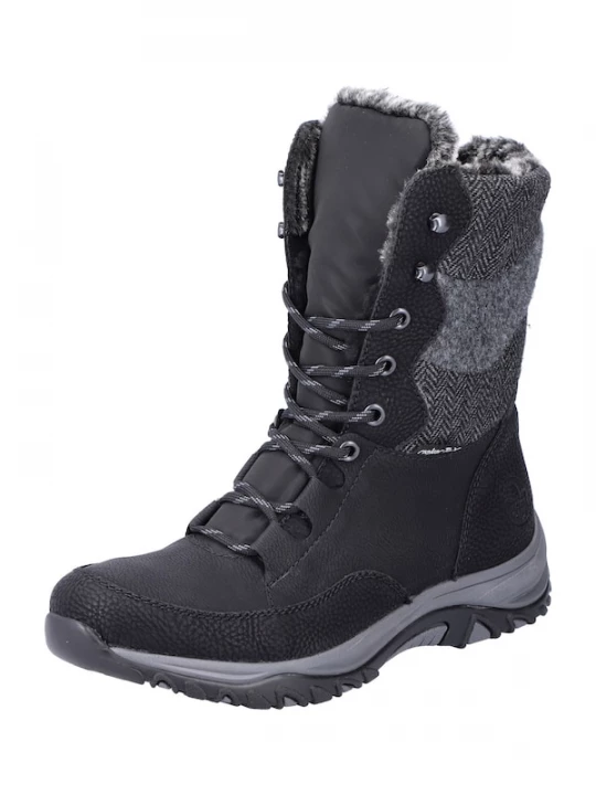 Foto van product Rieker Snowboots donkergrijs / grijs gemêleerd / zwart
