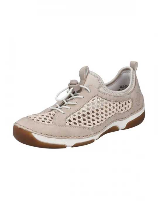 Foto van product Rieker Sportieve veterschoen donkerbeige