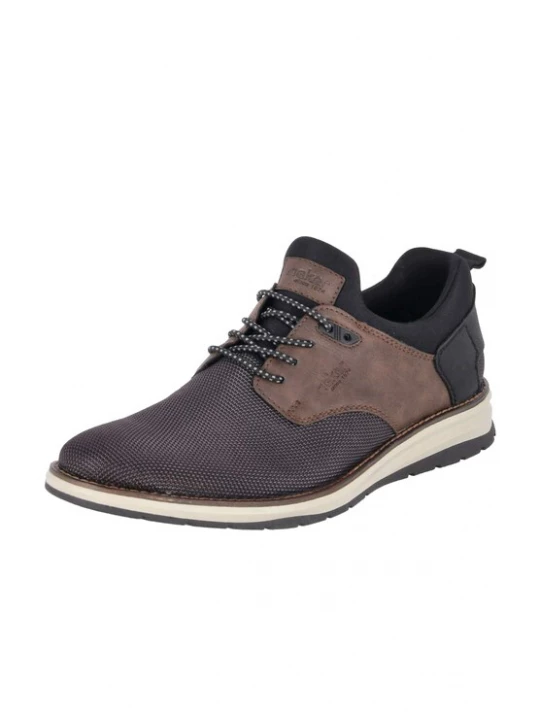 Foto van product Rieker Sportieve veterschoen donkerbruin / zwart