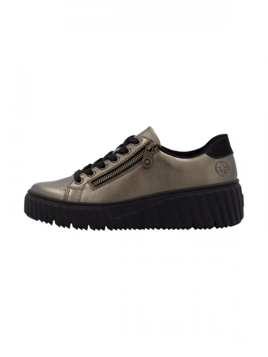 Foto van product Rieker Sportieve veterschoen 'Lagro Low-Top-Sneaker aus Leder' bruin