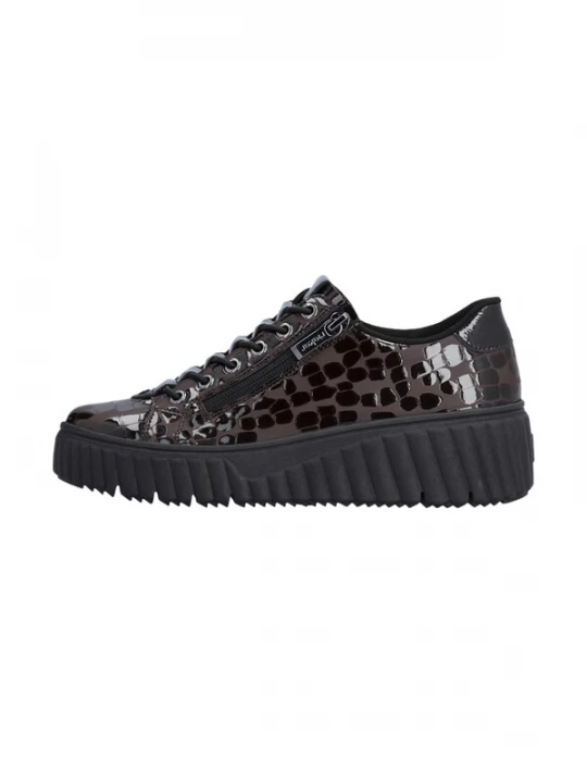 Foto van product Rieker Sportieve veterschoen 'Lando Low-Top-Sneaker aus Leder' bruin