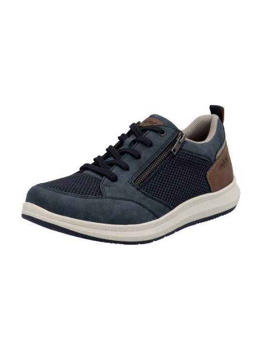 Foto van product Rieker Sportieve veterschoen marine / bruin