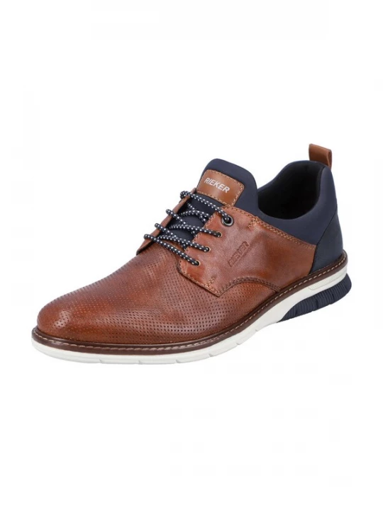 Foto van product Rieker Veterschoen navy / bruin