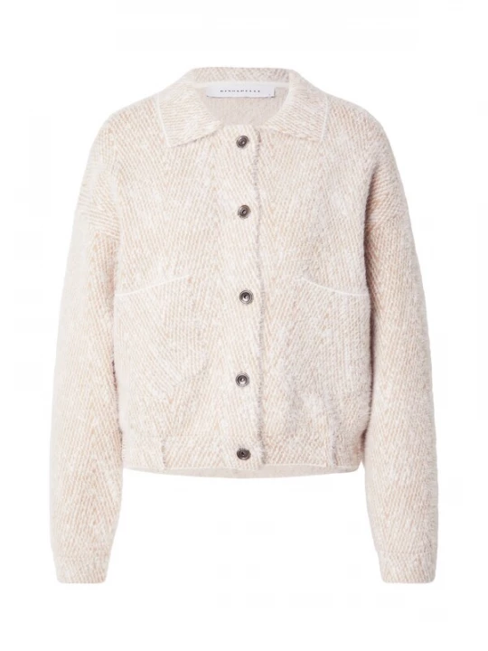 Foto van product RINO & PELLE Gebreid vest 'Bubbly' lichtbruin / wit