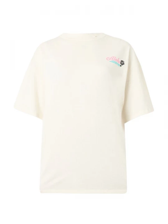 Foto van product RIP CURL Shirt 'ALOHA HERITAGE' ecru / turquoise / oudroze / zwart