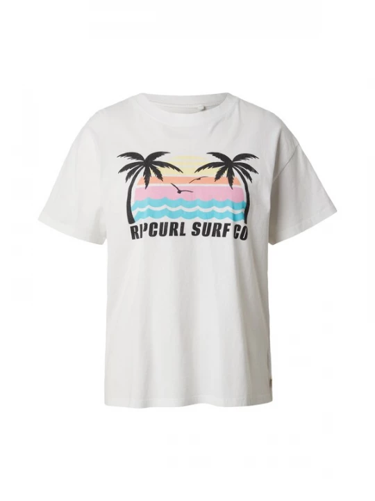 Foto van product RIP CURL Shirt 'MALIBU' azuur / lichtroze / zwart / wit