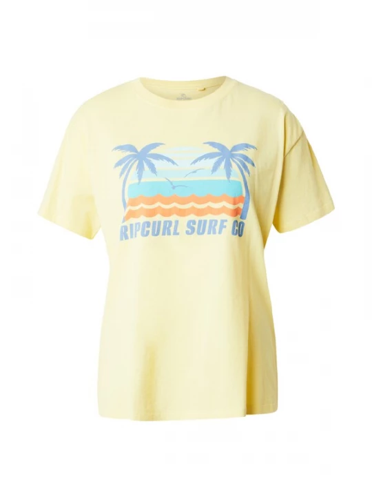 Foto van product RIP CURL Shirt 'MALIBU' turquoise / duifblauw / geel / oranje
