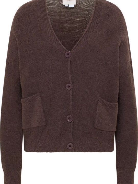 Foto van product RISA Gebreid vest 'Teylon' donkerbruin