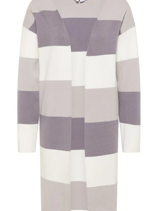 Foto van product RISA Gebreid vest 'Vanne' lichtgrijs / lila / wit