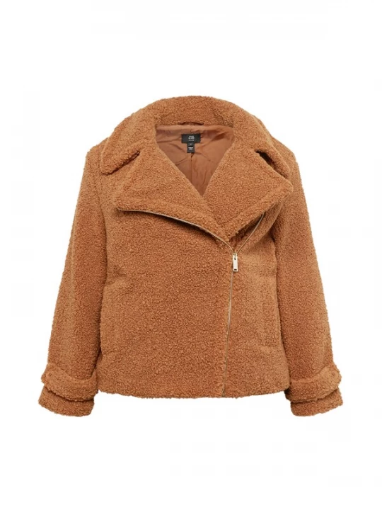 Foto van product River Island Plus Tussenjas 'BORG' oker
