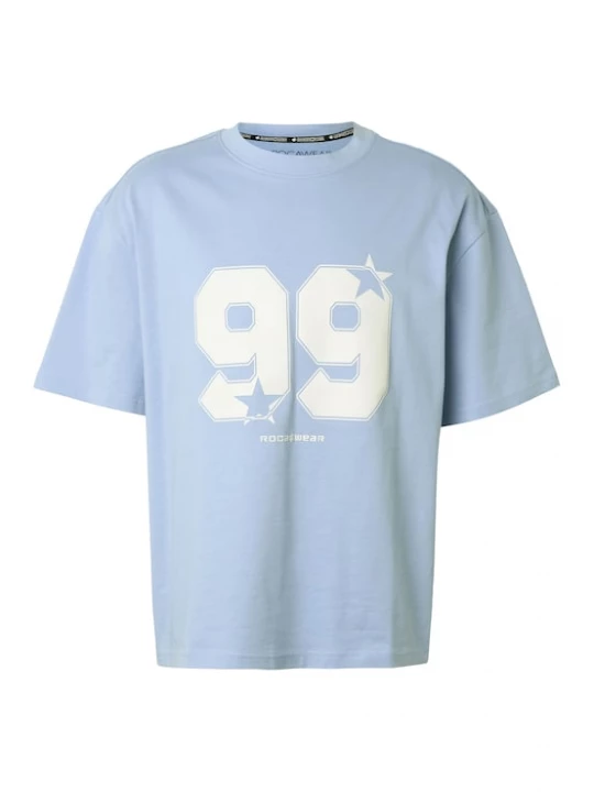 Foto van product ROCAWEAR Shirt 'Strambers' lichtblauw / wit