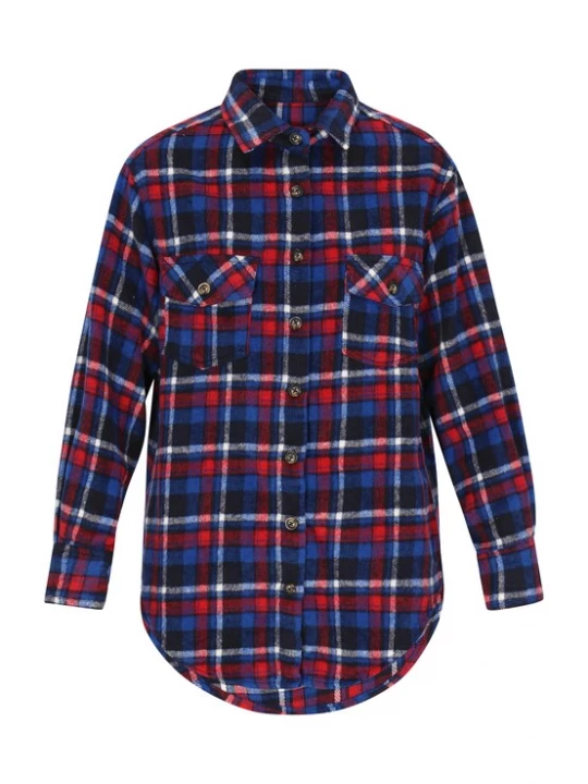 Foto van product ROCKEASY Blouse blauw / nachtblauw / rood / wit
