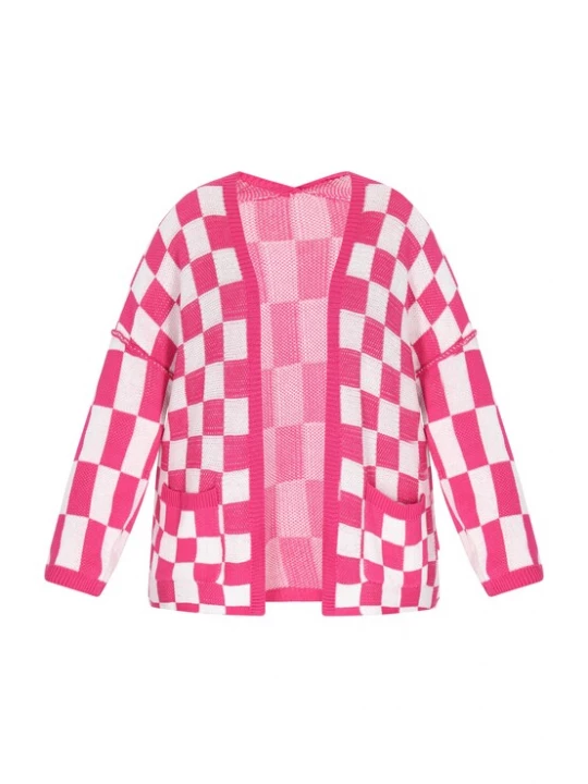 Foto van product myMo ROCKS Gebreid vest pink / wit