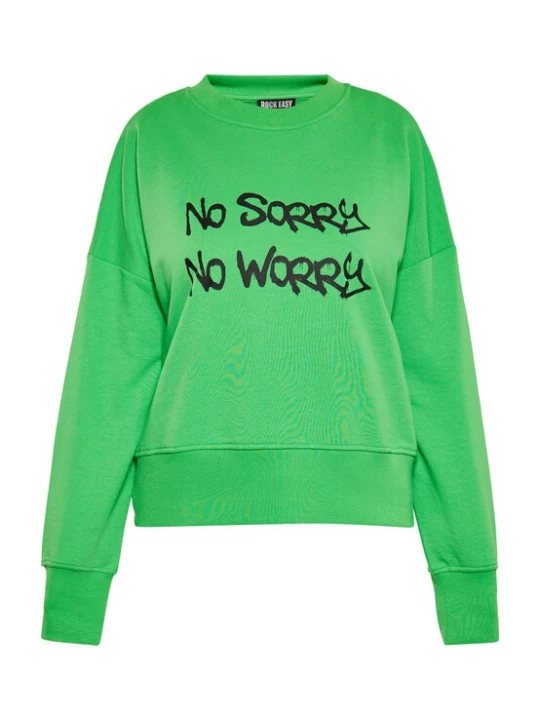 Foto van product ROCKEASY Sweatshirt groen / zwart