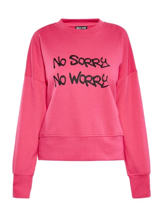 Foto van product ROCKEASY Sweatshirt pink / zwart