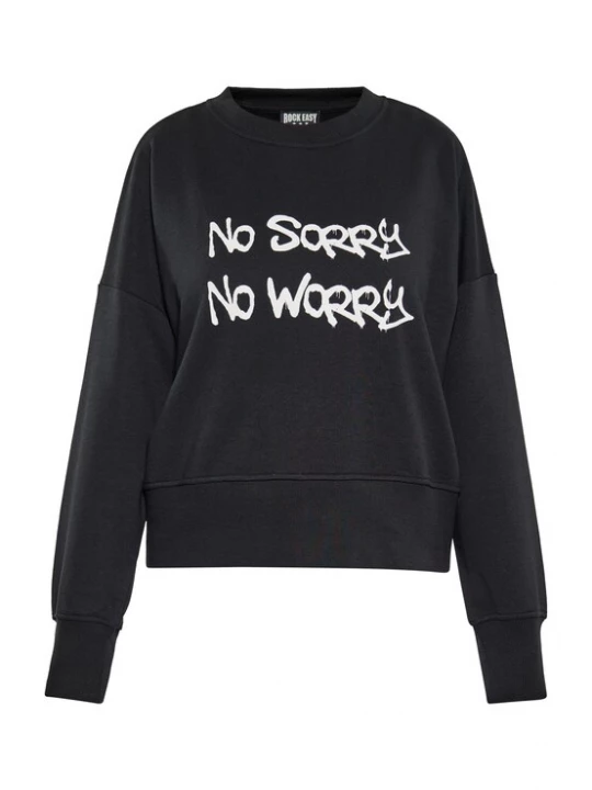 Foto van product ROCKEASY Sweatshirt zwart / wit