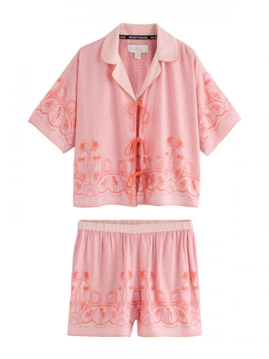 Foto van product Rockett St George Korte pyjama oranje / rosa