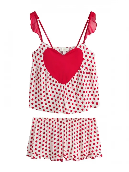 Foto van product Rockett St George Korte pyjama rood / wit