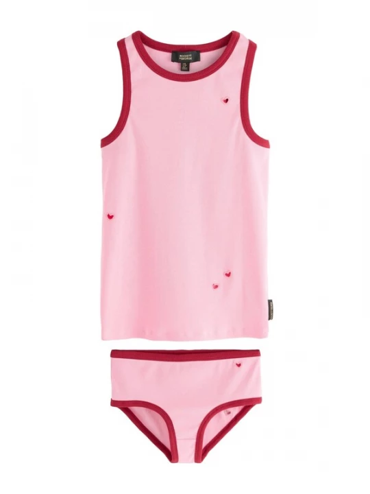 Foto van product Rockett St George Korte pyjama rosa / bordeaux