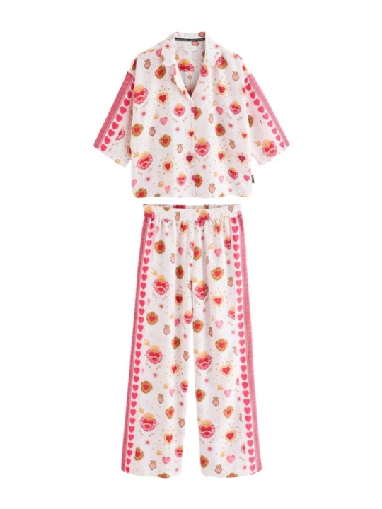 Foto van product Rockett St George Pyjama grasgroen / pastelroze / rood / wit
