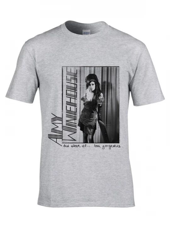 Foto van product Rockshirts Shirt 'Amy Winehouse And Above All…Look Gorgeous T-Shirt' grijs