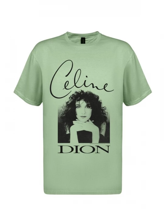 Foto van product Rockshirts Shirt 'Celine Dion Young Celine Posing T-Shirt' groen