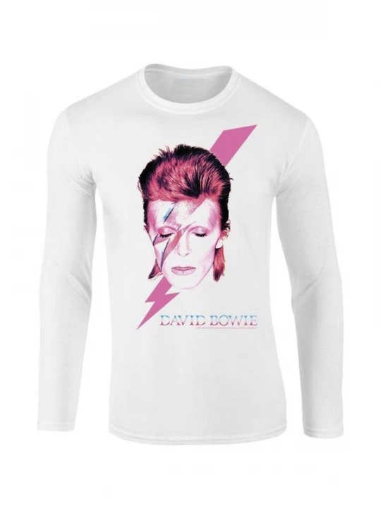 Foto van product Rockshirts Shirt 'David Bowie David Bowie Aladdin sane Longsleeve t-shirt' wit