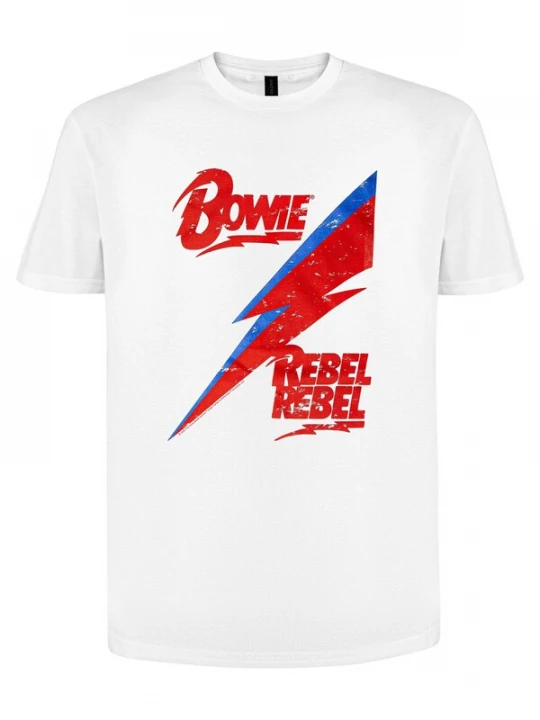 Foto van product Rockshirts Shirt 'David Bowie Rebel, Rebel T-Shirt' wit