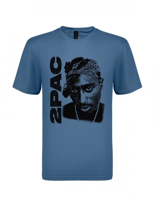 Foto van product Rockshirts Shirt 'Tupac Portrait T-Shirt' blauw