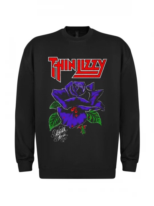 Foto van product Rockshirts Sweatshirt 'Thin Lizzy Black Rose' zwart