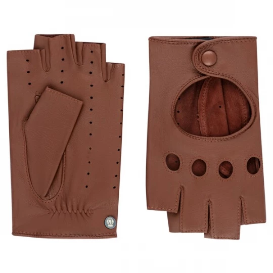 Foto van product Roeckl Handschoenen met korte vingers 'FLORENZ AUTOFAHRER' camel / bruin / cognac / oker