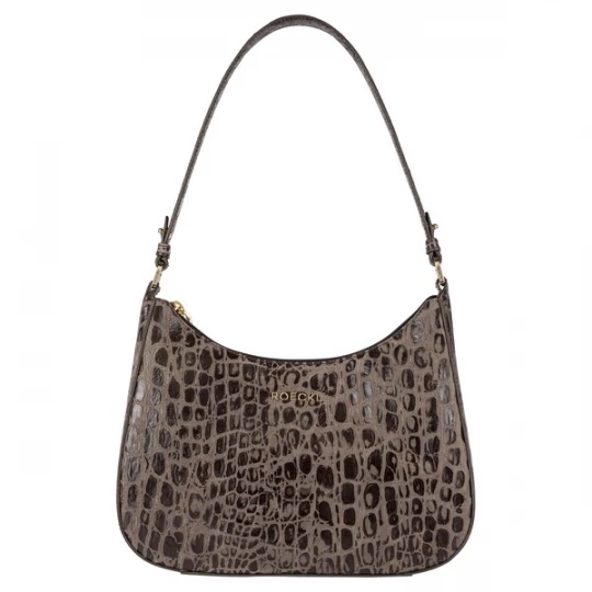 Foto van product Roeckl Schoudertas 'CLEO SCHULTERTASCHE CROCO SMALL' bruin / kastanjebruin / mokka / donkerbruin
