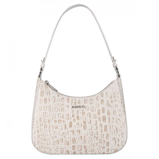 Foto van product Roeckl Schoudertas 'CLEO SCHULTERTASCHE CROCO SMALL' crème / ecru / lichtbeige