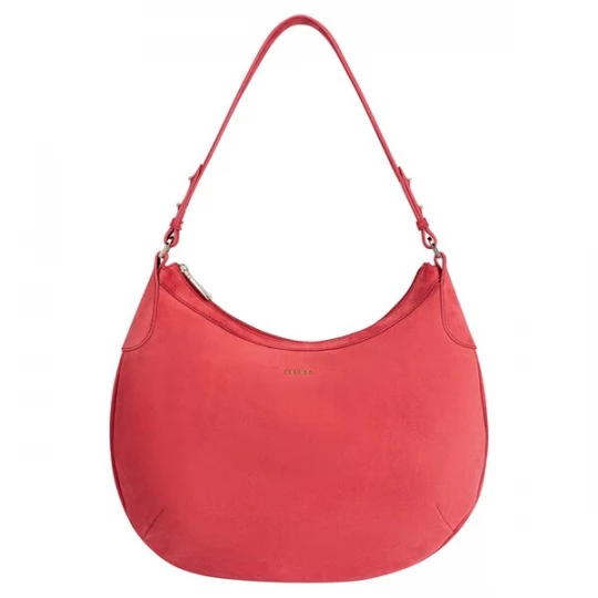 Foto van product Roeckl Schoudertas 'LIBERTY SCHULTERTASCHE NUBUK MEDIUM' framboos / rood / vuurrood / knalrood / lichtrood