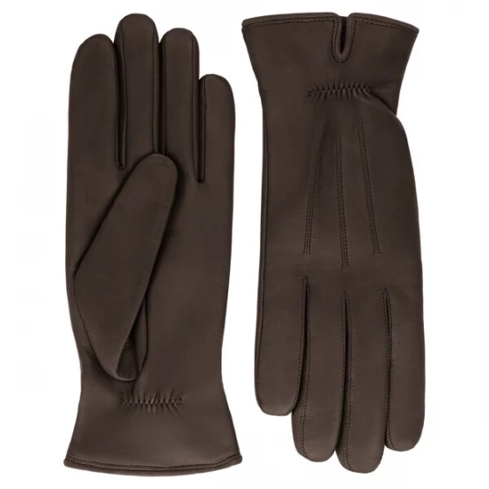 Foto van product Roeckl Vingerhandschoenen 'ANTWERPEN PLAIN' kastanjebruin / chocoladebruin / donkerbruin